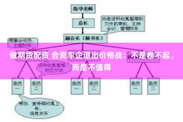 做期货配资 合资车企退出价格战：不是卷不起，而是不值得